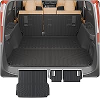 Vista 15 de alfombra de carga para maletero, protector de cubierta de asiento trasero de elastómero termoplástico (alfombra de maletero + alfombra de respaldo)