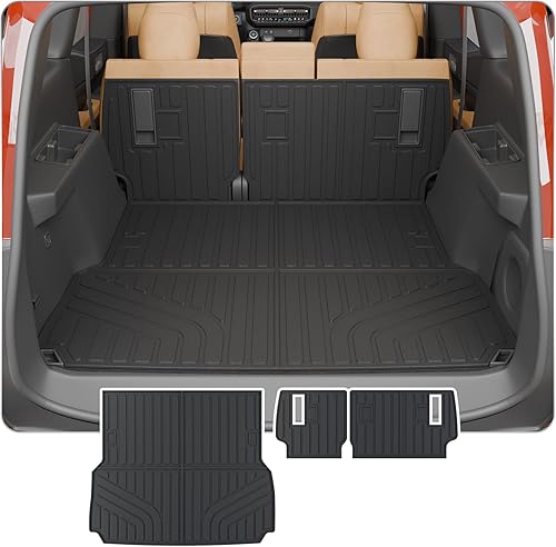 Vista 38 de alfombra de carga para maletero, protector de cubierta de asiento trasero de elastómero termoplástico (alfombra de maletero + alfombra de respaldo)