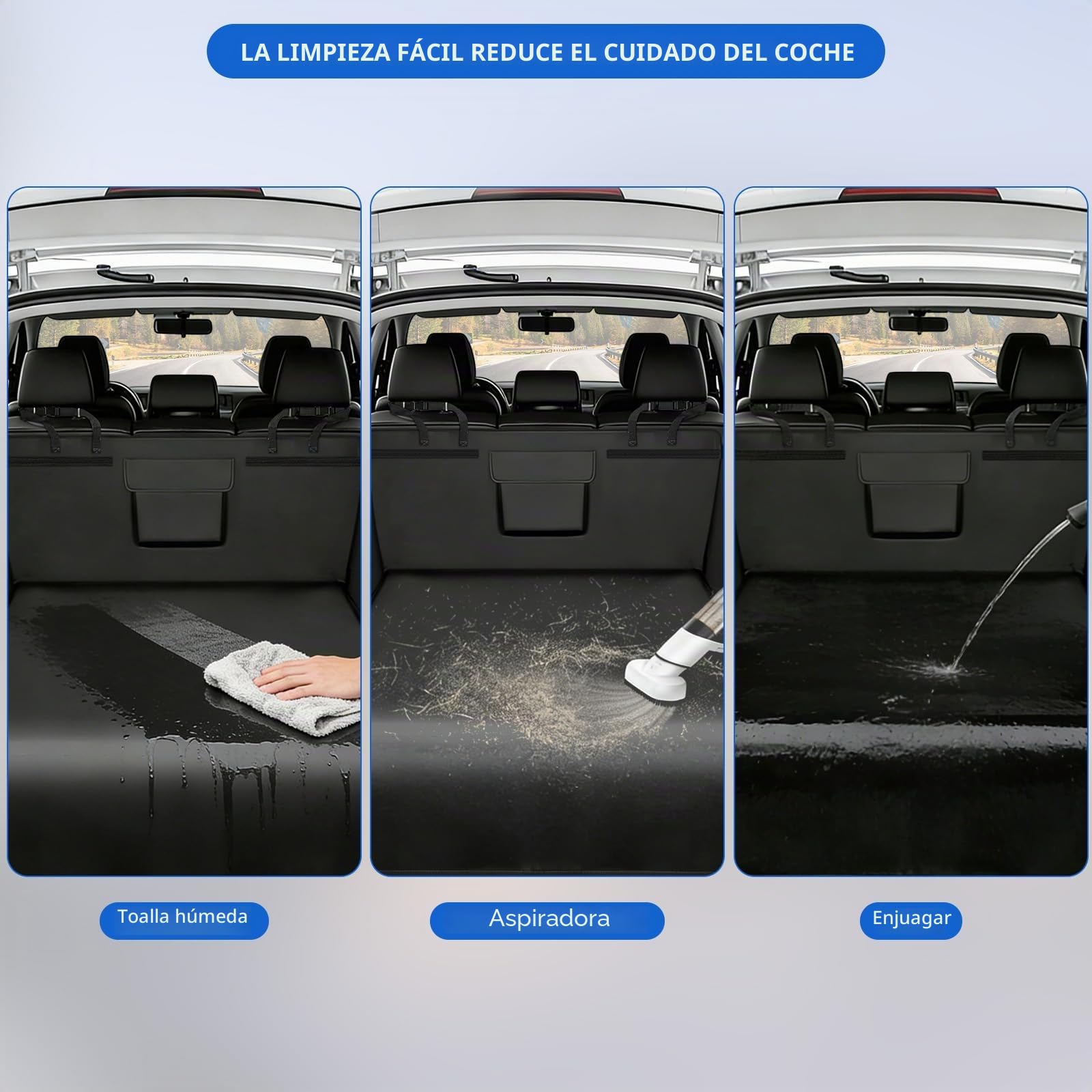 Protector Maletero Coche para Perros con Hebilla Ajustable, Funda, Manta Universal para Maletero para Perros, 185×105 cm