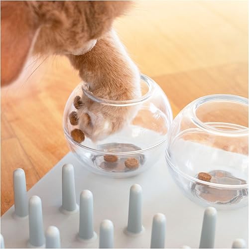 Miniatura 6 de TRIXIE Tablero de actividades para gatos, juego de estrategia para estimulación mental, juego interactivo para gatos, dispensador de golosinas,