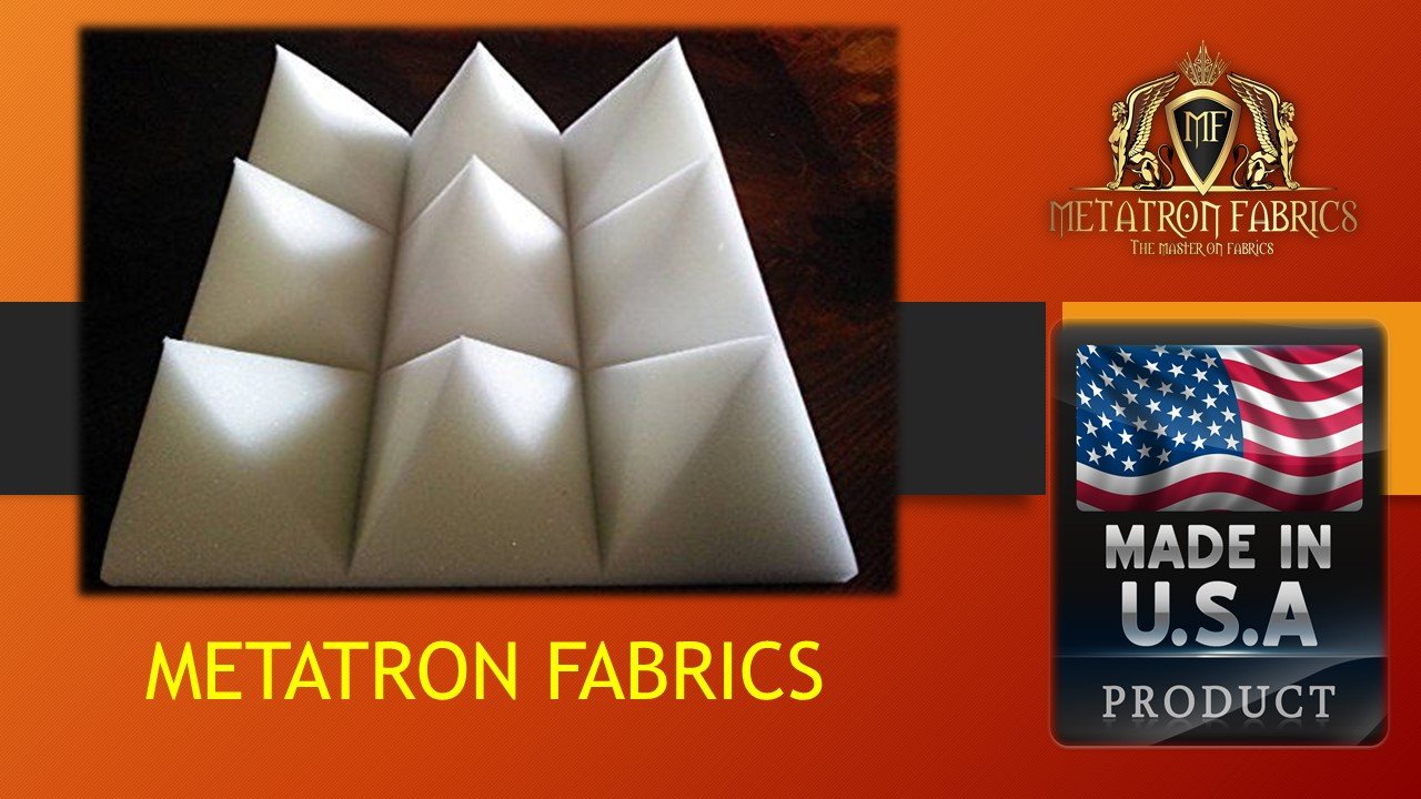 Metatron Acoustic Foam IVORY Pyramid Acoustic Foam (Single) 4" 24" X 24" 2' X 2' Covers 4 Sq Ft - Soundproofing/blocking/absorbing Acoustical Foam - Made in the USA