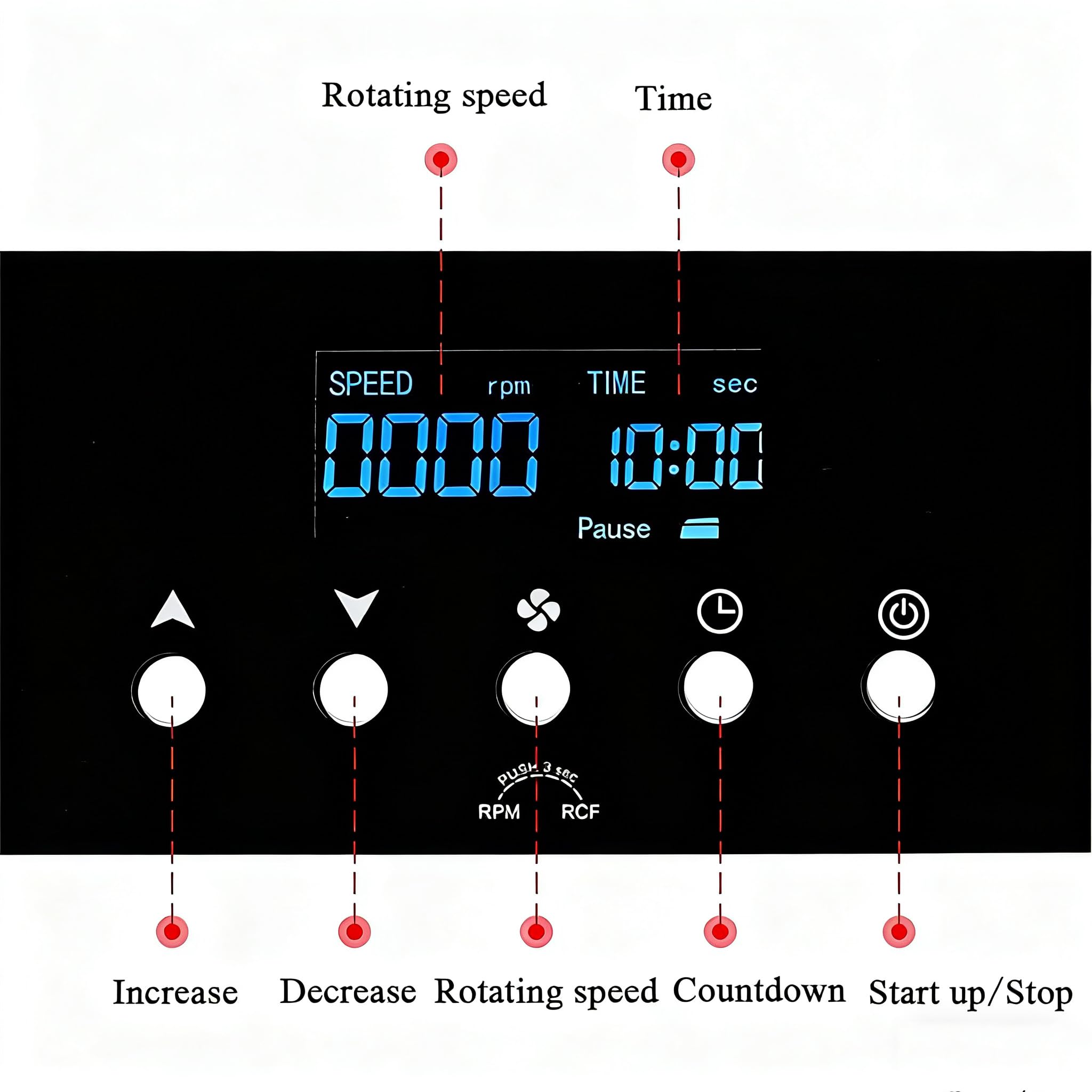 Centrífuga de sobremesa Inteligente de Laboratorio, centrífuga clínica y de PRP, Pantalla LCD, regulación de Velocidad (0-4000 RPM) y Temporizador (0-99 min) para Uso médico 50ml*6
