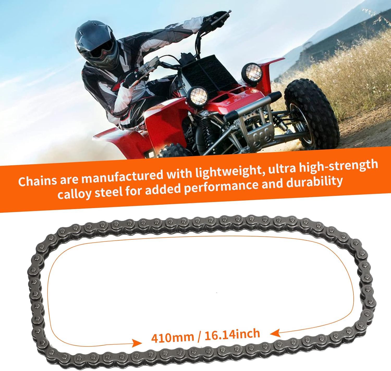 Amazon.com: 62 Link Starter Chain for 50cc 70cc 90cc 110cc 125cc