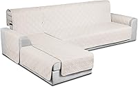 Vista 13 de TAOCOCO Fundas de Sofá Seccional 100% Impermeables en Forma de L, Fundas de Sofá de 3 Piezas, Funda de Chaise Lounge para Mascotas y Niños, Fundas