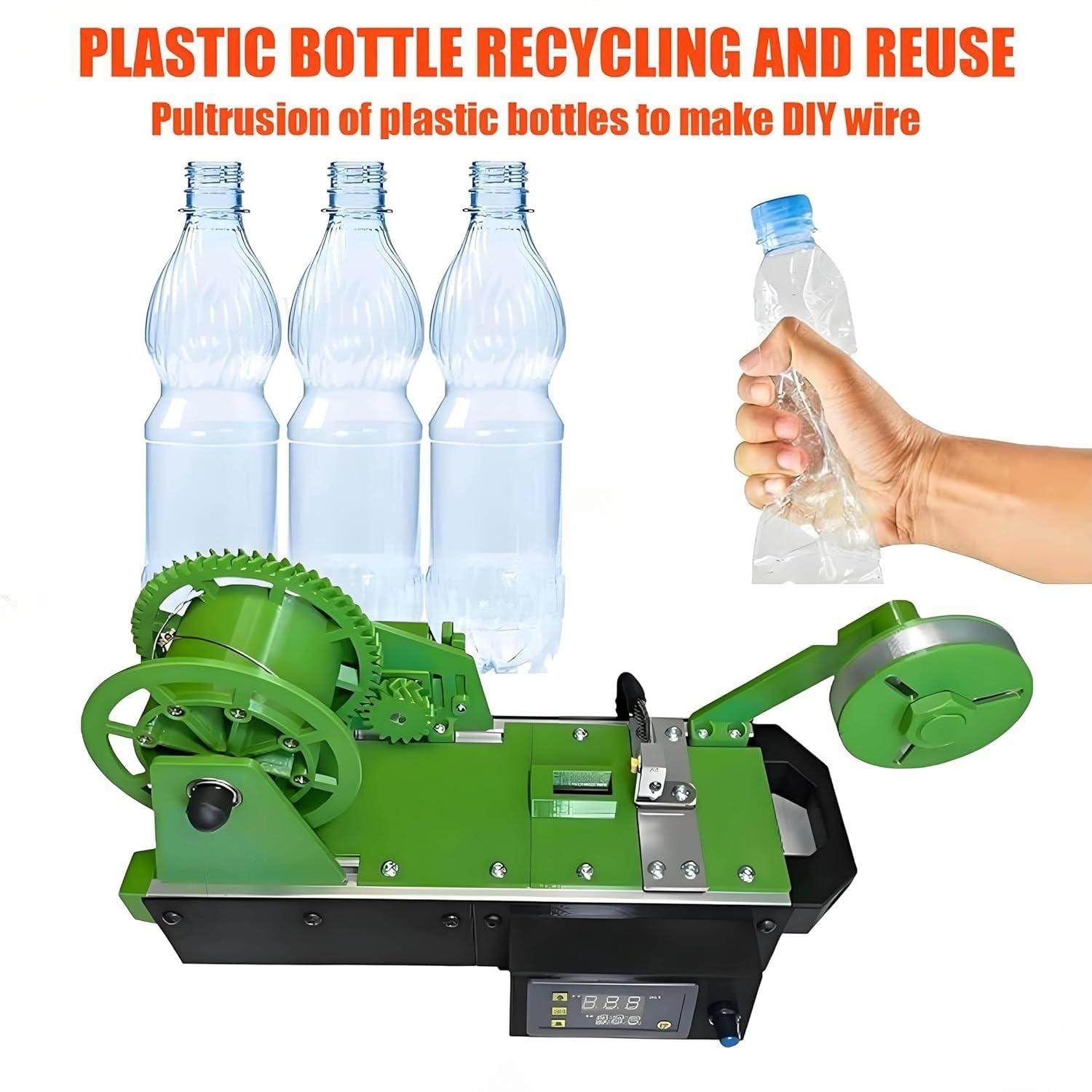 Extrusoras Para Impresora 3D, Máquina Para Fabricar Filamentos De Pet Reciclado 3D Con Pantalla Digital, Temperatura Y Velocidad Ajustables, Máquina Para Fabricar Filamentos De Escritorio Green