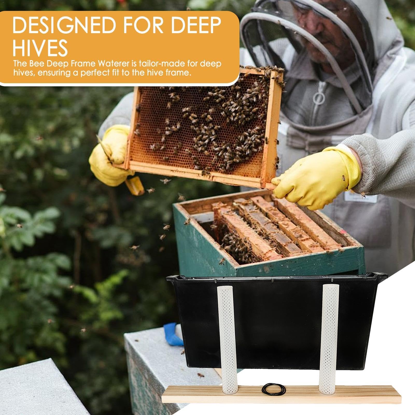 Generisch Distributeur de nourriture pour abeilles, distributeur de nourriture pour abeilles, 3,5 l, distributeur d'eau avec cadre profond, distributeur d'eau d'abeille, équipement d'apiculture, outil