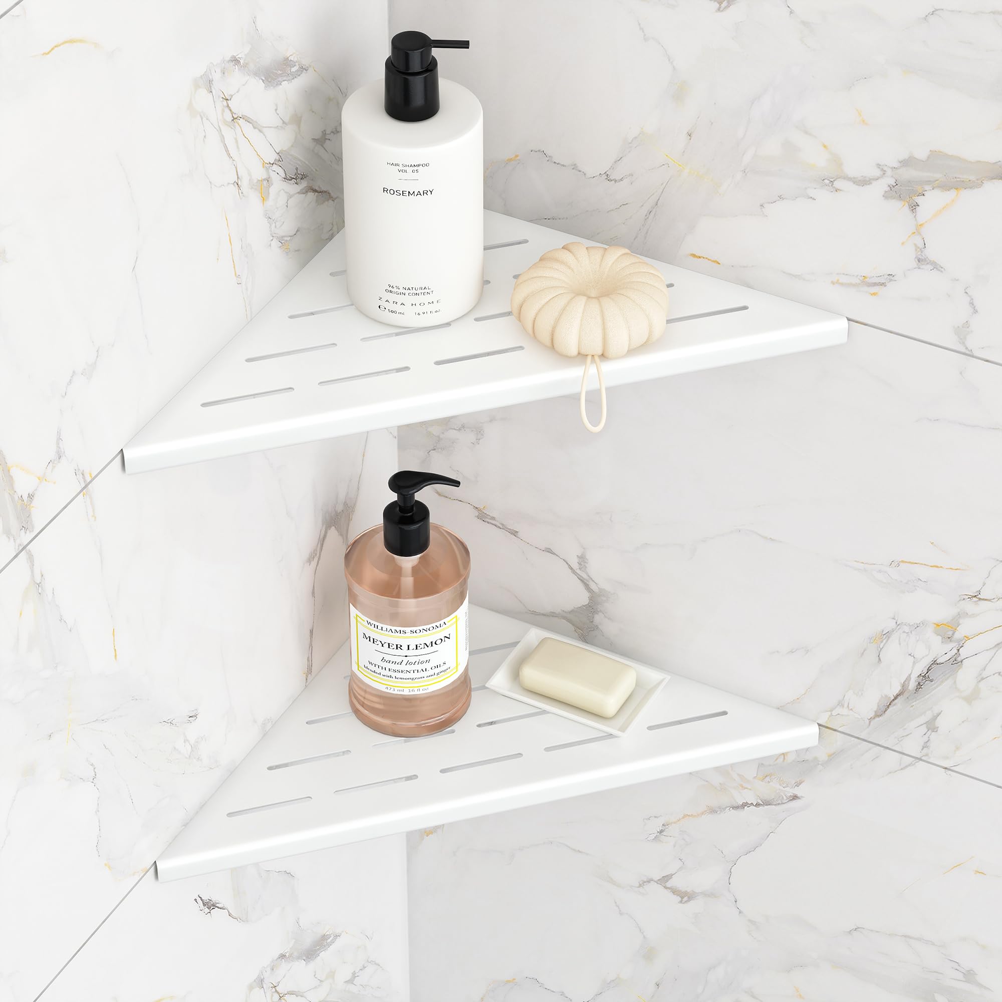 Qeke Corner Shower Shelves 10 Recessed Tile Shower Shelf 304 Stainless Steel Grout in Corner Tile Shower Shelves