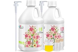 Epoxy Resin 1 Gallon Kit, High Gloss Epoxy Resin and Hardener Crystal...