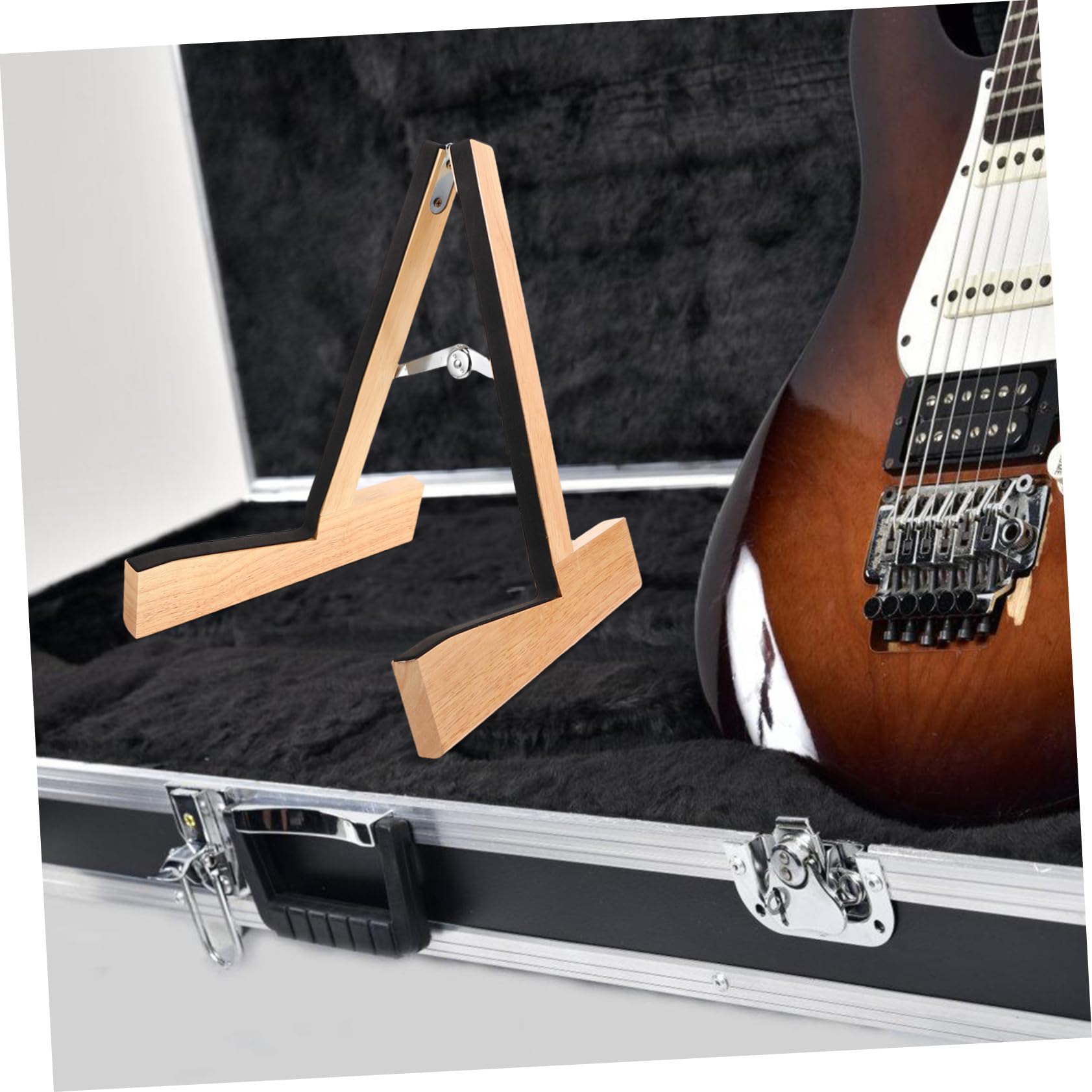 GALPADA I Do Stojaka Na Banjo Podróżnego Drewnianego Na Instrumenty Koncerty Akustyczną Solidną Gitarę Mandolinę Składaną Na Występy Drewnianą Lekką Podłogową Przenośną - Na