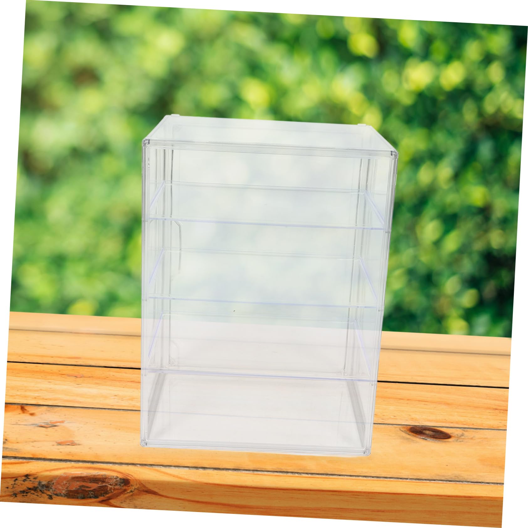 Cabilock Vitrina de Acrílico Transparente con Puerta Magnética y 4 Estantes Ajustables para Mostrador de Cocina, Adecuado como Caja de Pan y Expositor de Pastelería