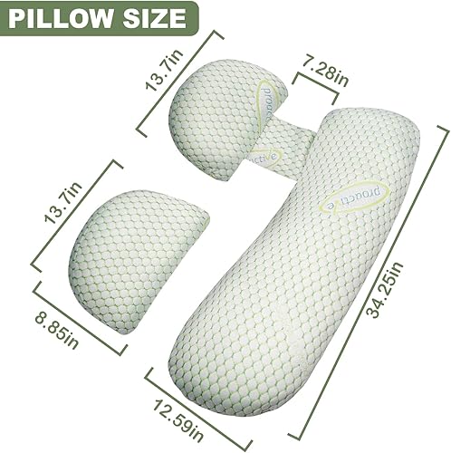 Miniatura 7 de Almohadas de embarazo para dormir, almohada corporal imprescindible para el embarazo, almohada corporal de maternidad para adultos, soporte para