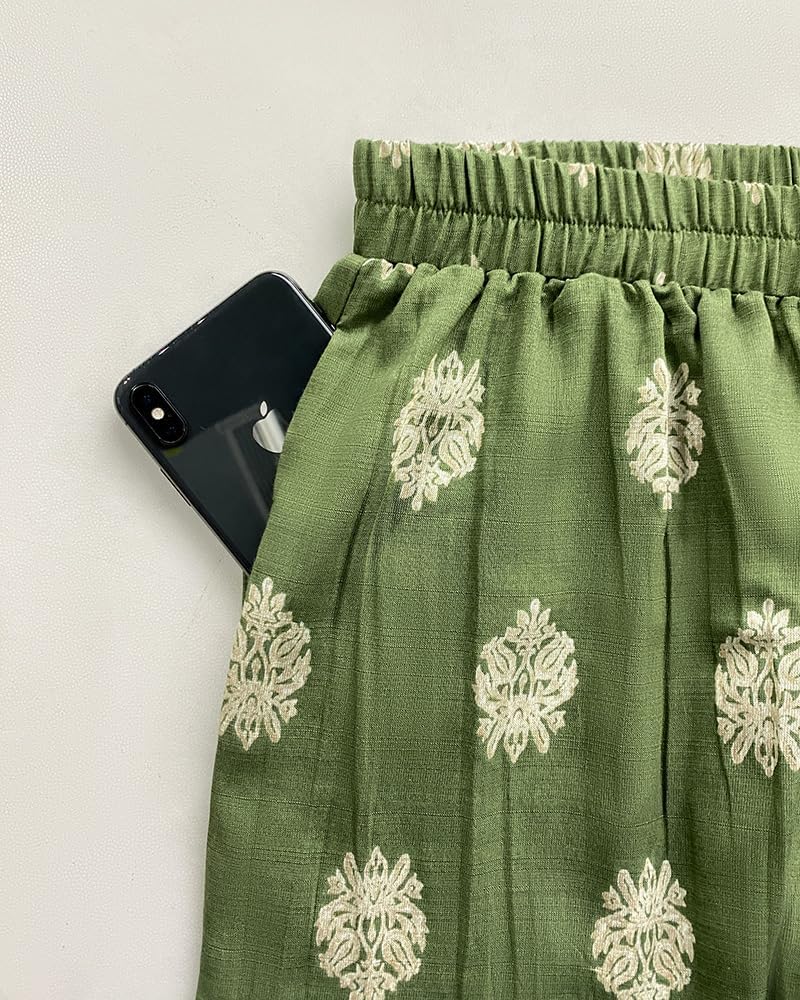 CHICME Women's 2 Piece Boho Outfit Lantern Sleeve Linen Top and Shorts Set Beach Vacation Summer Outfits - Image 6