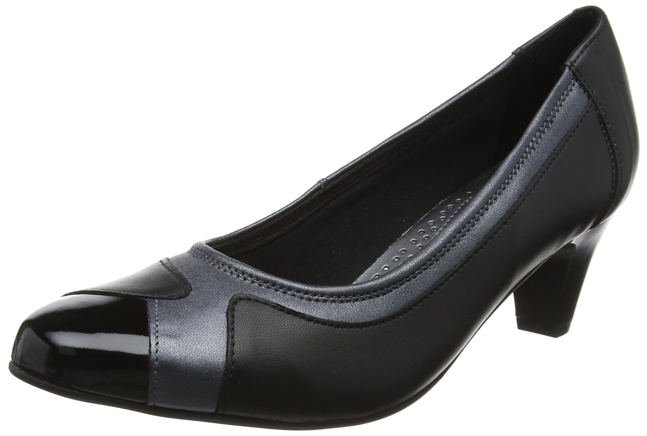 Padders Jewel, Women’s Closed-Toe Heels, Multicolour (Black Multi), 4.5 UK (37.5 EU)