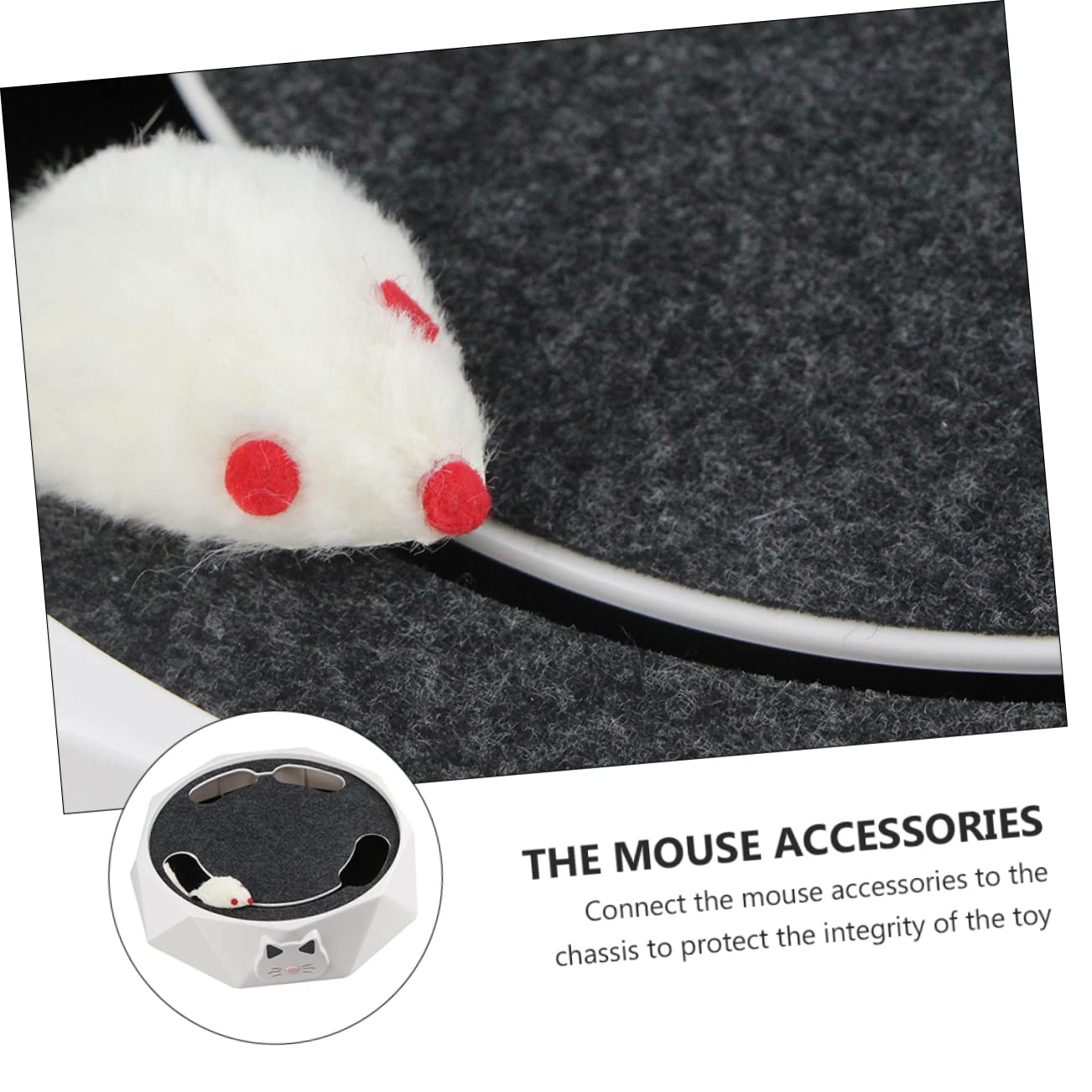 GALPADA Juguete Eléctrico para Hámster Ratón Giratorio para Gatos Juguete Automático para Hacer Ejercicio Casa