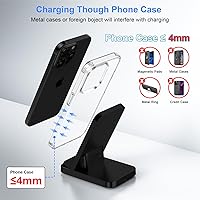 Vista 5 de Soporte de carga inalámbrico para Google Pixel 10/10 Pro/10 Pro XL/9a/9 Pro/9 Pro XL/8/8 Pro/7/7 Pro/6/6 Pro/5, estación de carga rápida