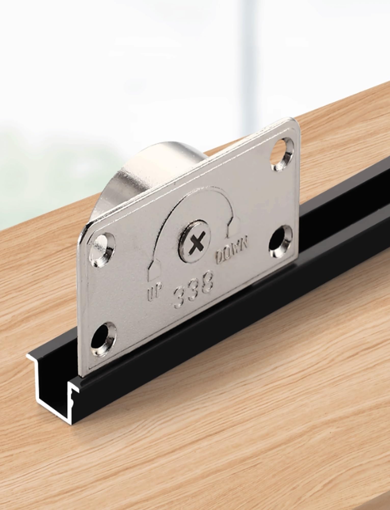 Rail de porte coulissante en aluminium pour placards lisses de chambre