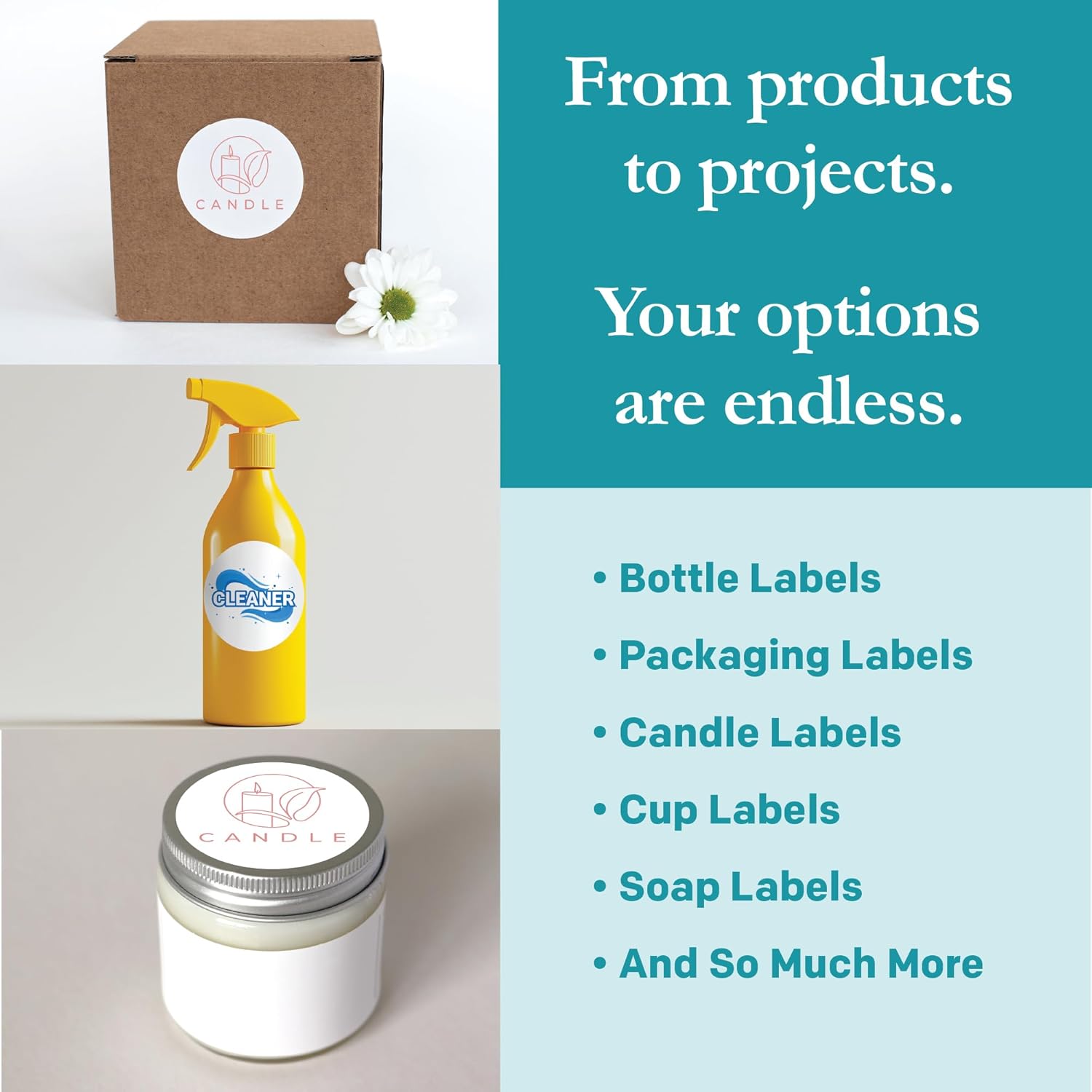 Premium Label Supply White Sticker Round Labels with Bleed – 3" Circle – Laser/Inkjet Compatible – (6 per Sheet), 100 Sheets – 600 Total Adhesive Labels
