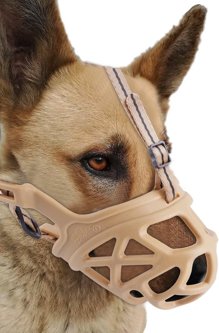 Dog Muzzle, Breathable Basket Muzzles for Small, Medium