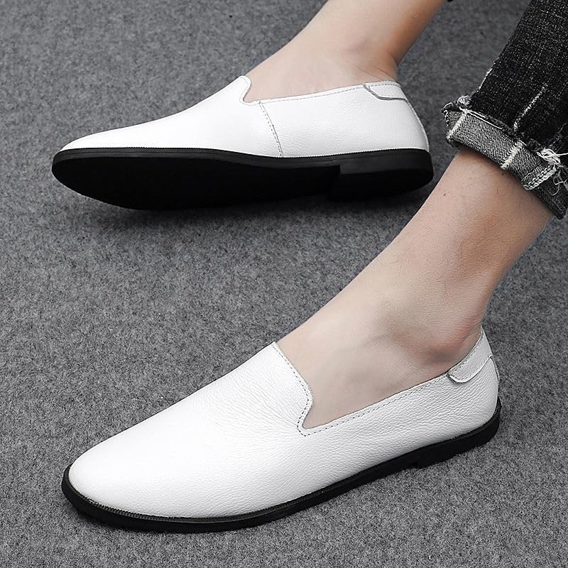 Men Dress Oxford Pu Leather Business Slip-on Breathable Non Slip Low Top Block Heel Anti-Slip Working4