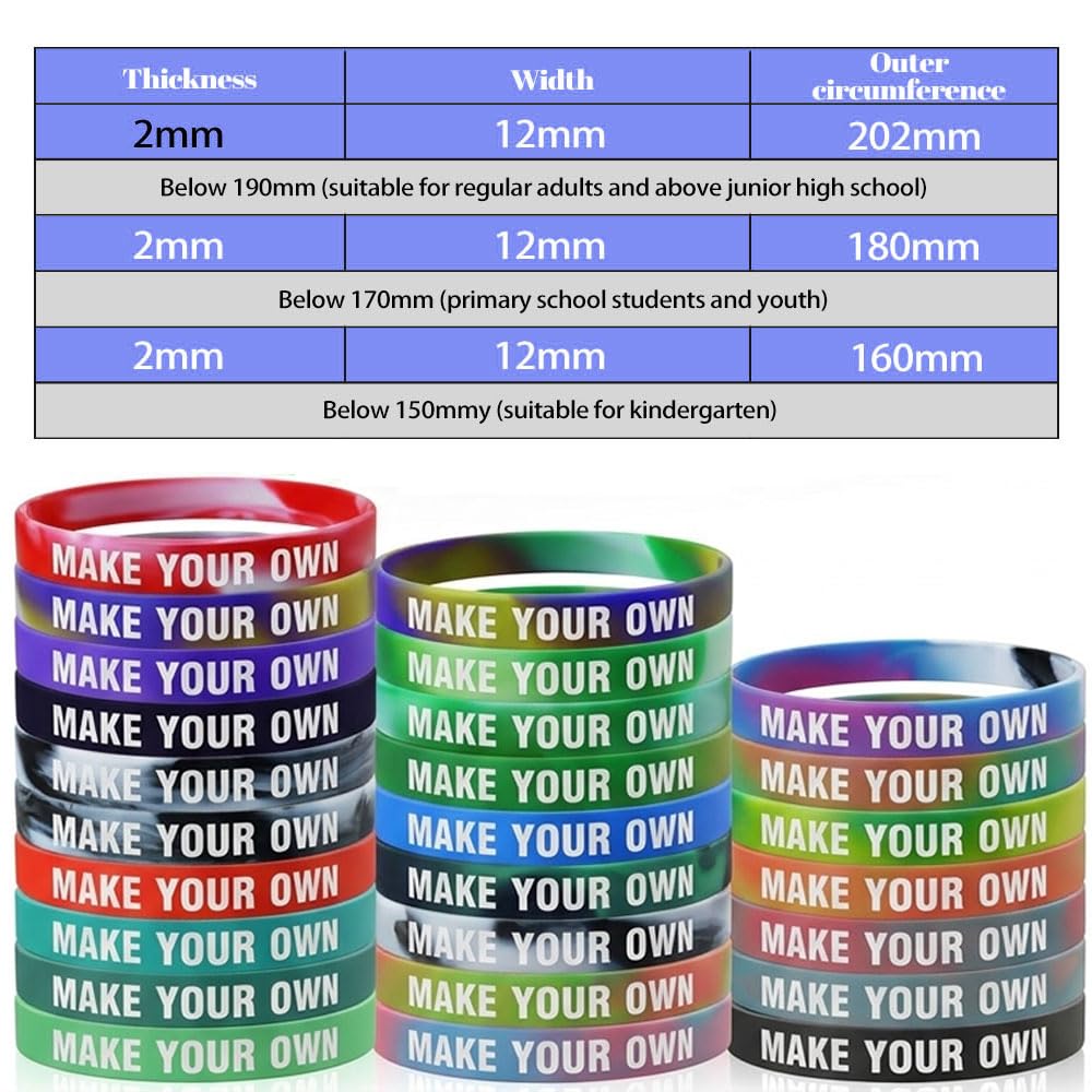 Braccialetti in silicone personalizzati 1-1000 ct con testo e logo impermeabili per eventi raccolte fondi