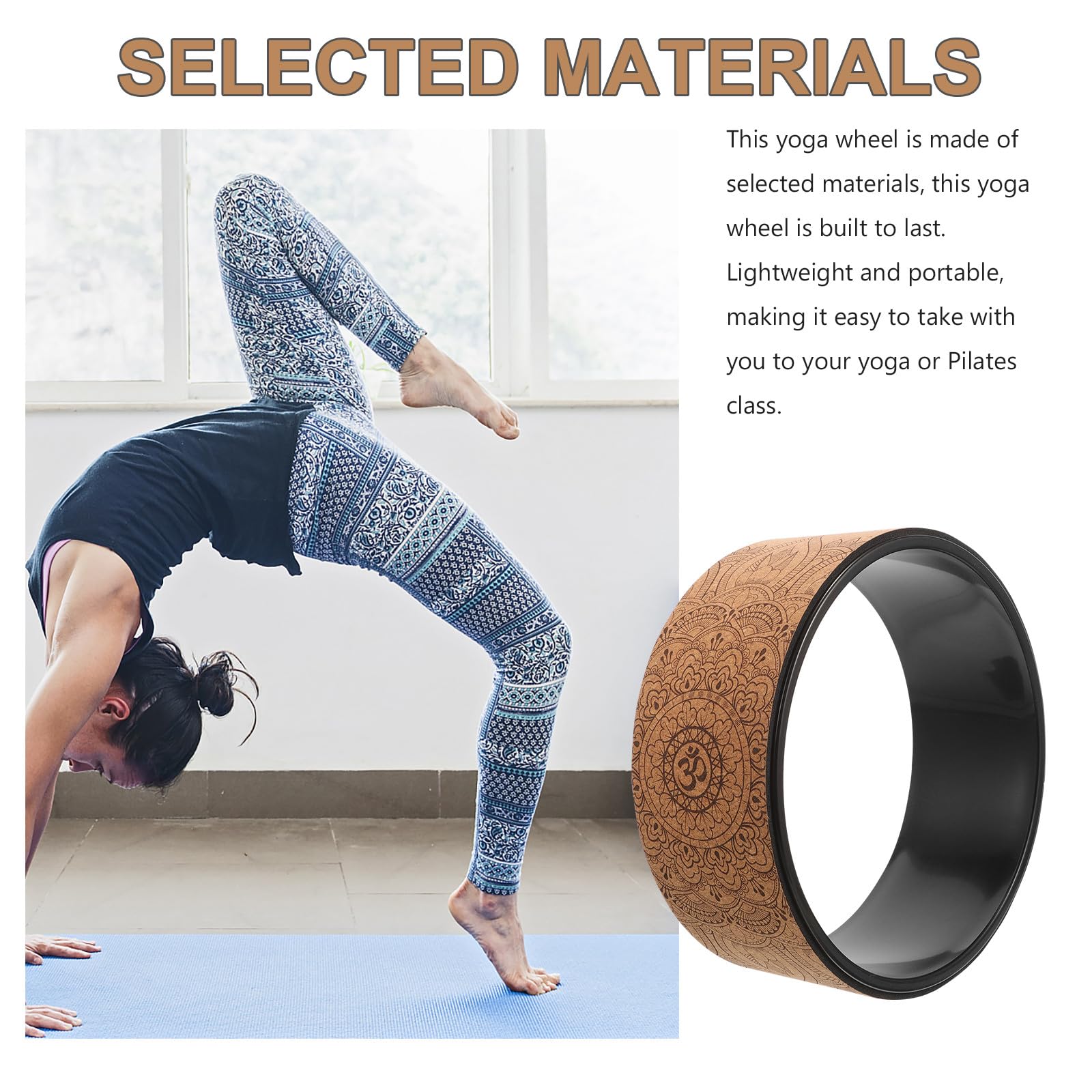 MAGICLULU Leichtes Yogarad und Pu mit Komfortabler Unterstützung zur Rückendehnung und Brustöffnung als Praktisches Yoga Zubehör für Effektive Fitnessübungen