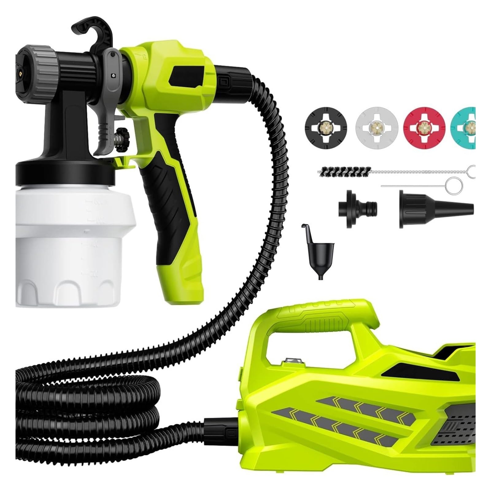 Spruzzatore di Vernice, Pistola a spruzzo elettrica da 800 W, pistola a portatile ad alta potenza for vernice e disinfettante, staccabile