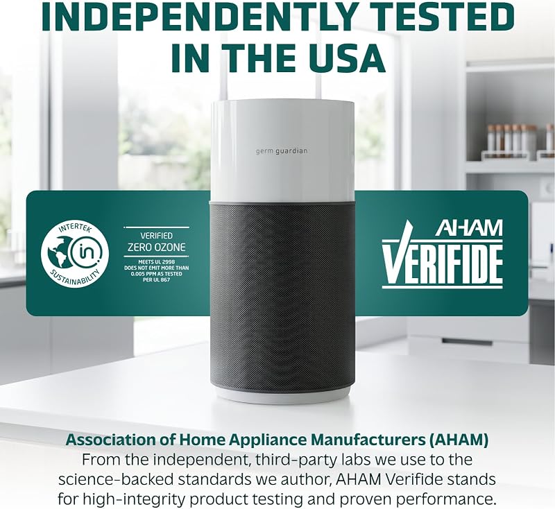 GermGuardian AirSafe+ XL HEPA Smart Air Purifier - 21" - AC3250 - Black image 6