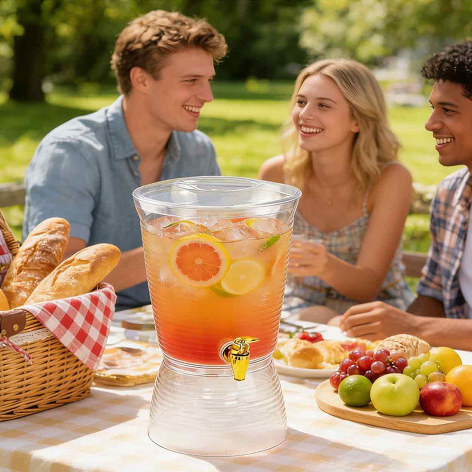 Dispensadores de Bebidas para | 6L Recipiente para Bebidas Frías,Dispensador de Cerveza Fría - para, Bodas, Picnics, Oficina, Hogar, Restaurante, Cafetería, Cumpleaños, Barbacoa, Mujeres,
