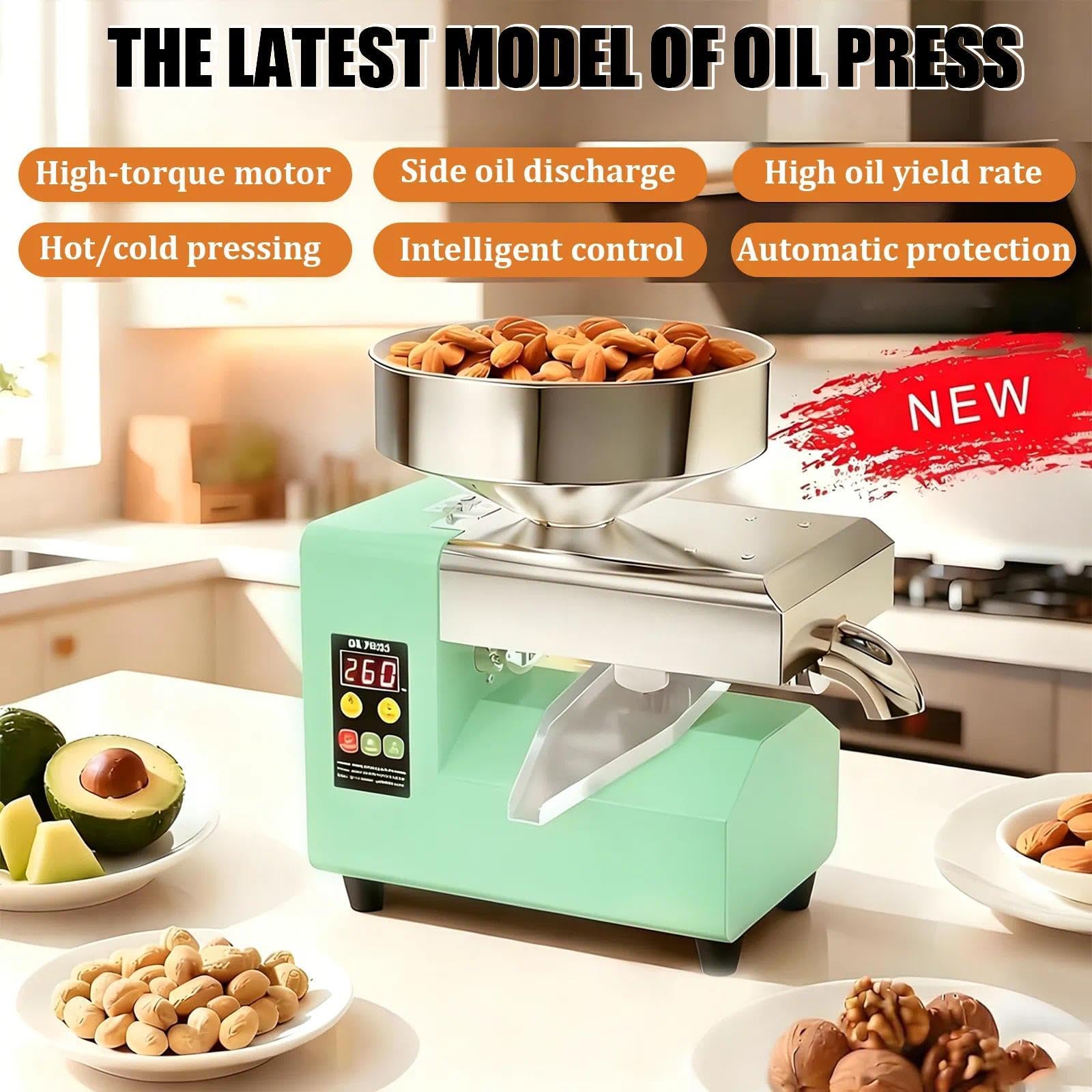 Máquina De Prensa De Aceite Extractor De Aceite Frío Y Caliente Inteligente Fabricante Compacto De Acero Inoxidable Sistema De Extracción Eficiente Para Uso Doméstico Extracción De Semillas