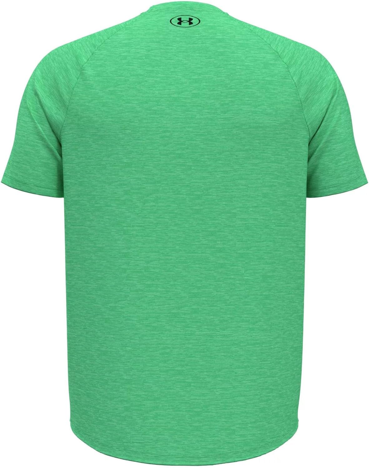 Under Armour - Mens Tech Textured Short Sleeve T-Shirt, Color Vapor Green/Black (299), Size: X-Large x Tall - Image 2