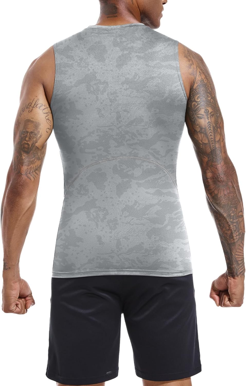 Holure Men's 5 Pack Compression Tank Tops Athletic Muscle Tee Fitness Bodybuilding Sleeveless T-Shirt - Image 3