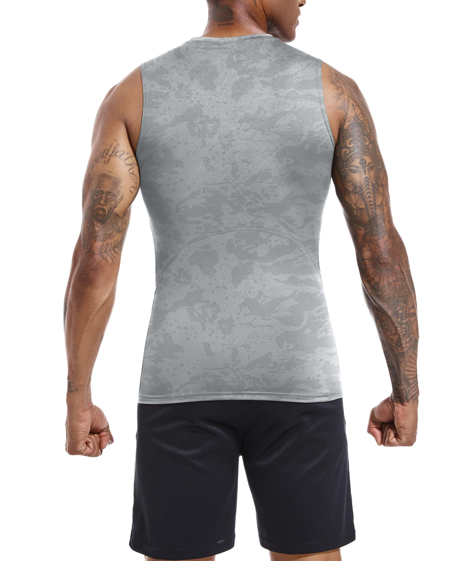 Holure Confezione da 5 Canottiere a Compressione da Uomo per Atletica Muscolare, Fitness, Bodybuilding, Senza Maniche