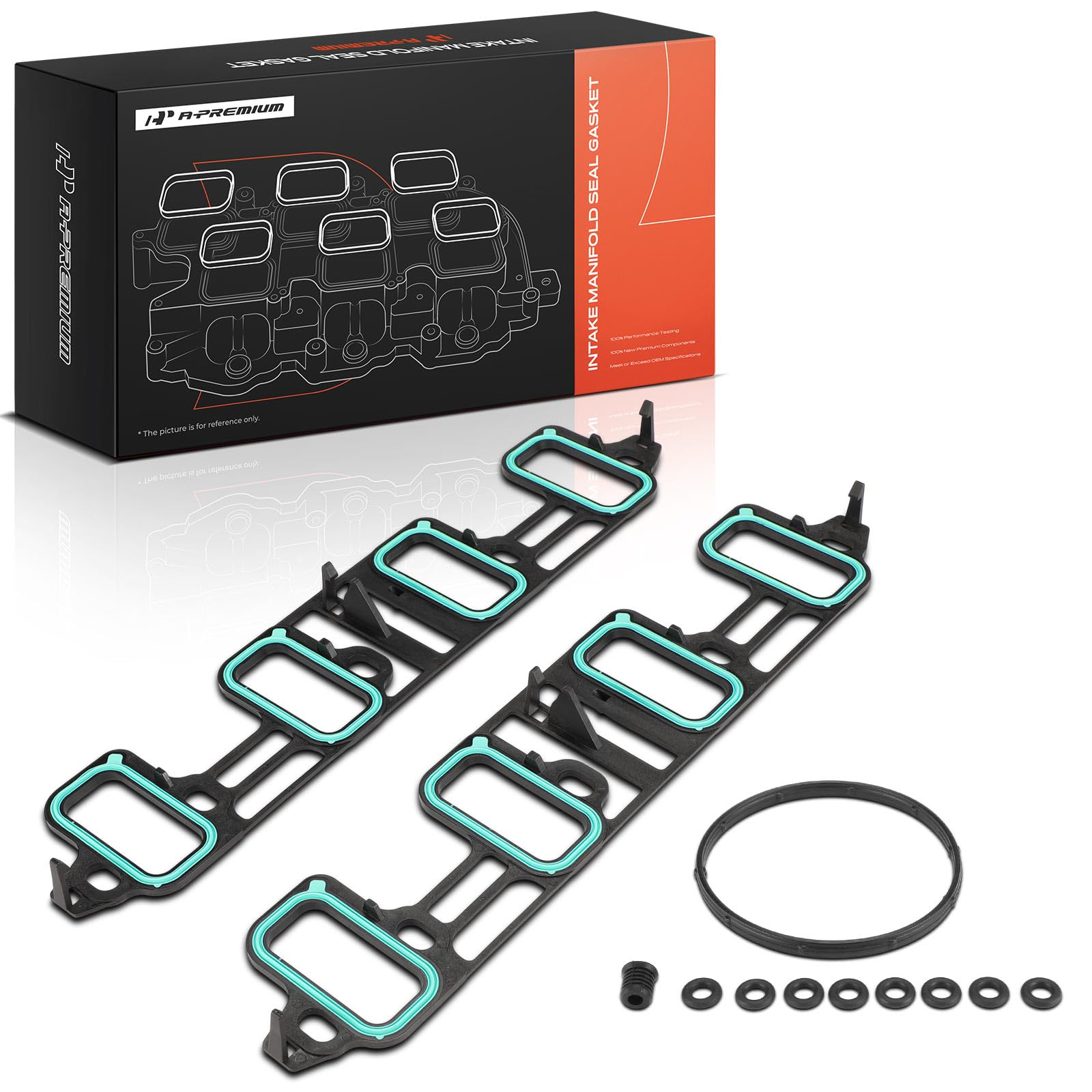 A-Premium 12PCS Lower Engine Intake Manifold Gasket Set Compatible with Chevrolet Silverado 1500 2500 3500 HD, Tahoe, Suburban, Express & GMC Sierra