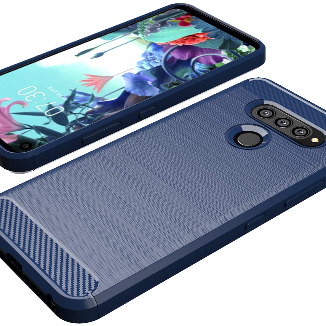 Osophter Custodia Per LG Q70/Q730 – Cover In TPU Morbida E Assorbente, Colore Blu - 4