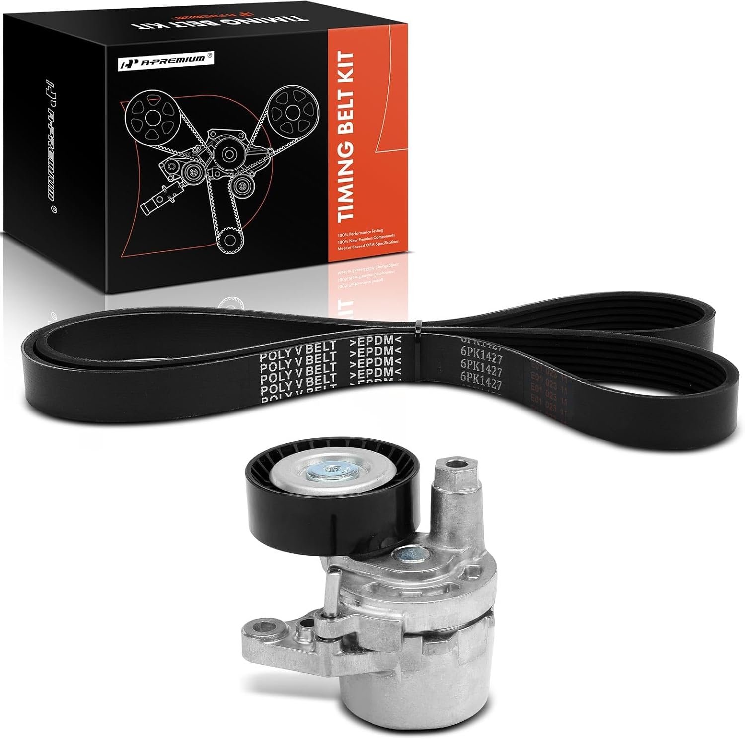 A-Premium Engine Serpentine Belt Drive Kit Compatible with Nissan Altima 2013-2018, Rogue 2014-2019 - 2.5L