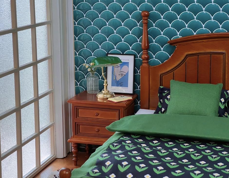 AirAds Dollhouse 1:6 Scale Dollhouse Miniature Furniture Night Stand Wood; H 4" (1 White Stand)