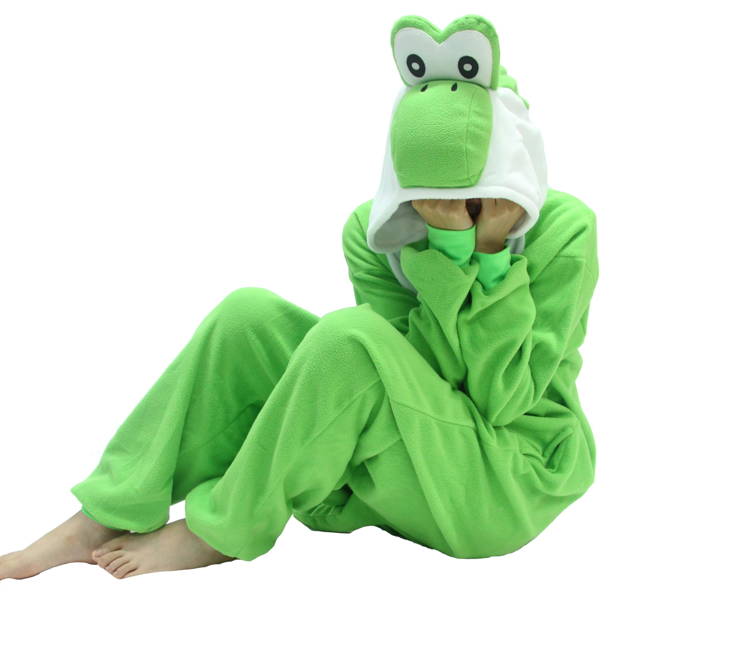 Pijama de Franela Yoshi Unisex para Adulto Mono de Animal para Mujer y Hombre Pijama Original de Noche,Disfraz Cosplay, Ropa de casa, Easter Pijamas