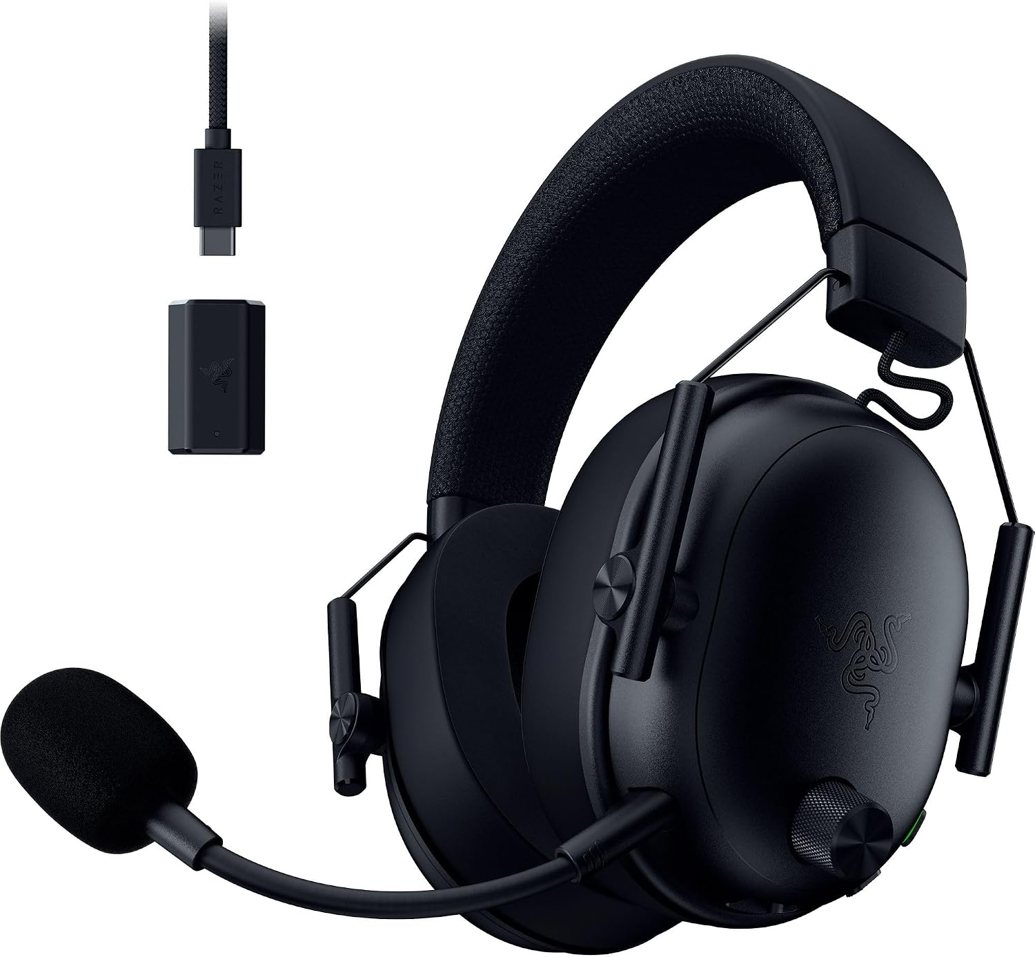 BlackShark V3 Wireless PC Gaming Headset, 70 Hr Battery, Black | 50mm Drivers, Super Wideband Mic, 2.4 GHz, Bluetooth, Wired USB-C, Works with Mac, PS5, Nintendo Switch, Smartphone