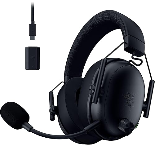 Razer BlackShark V3 Wireless Gaming Headset for PC: 50mm Drivers - Super Wideband Mic - 2.4 GHz, Bluetooth, USB - Works with Mac, PS5, Nintendo Switch, Smartphone - 70 Hr Battery - Black