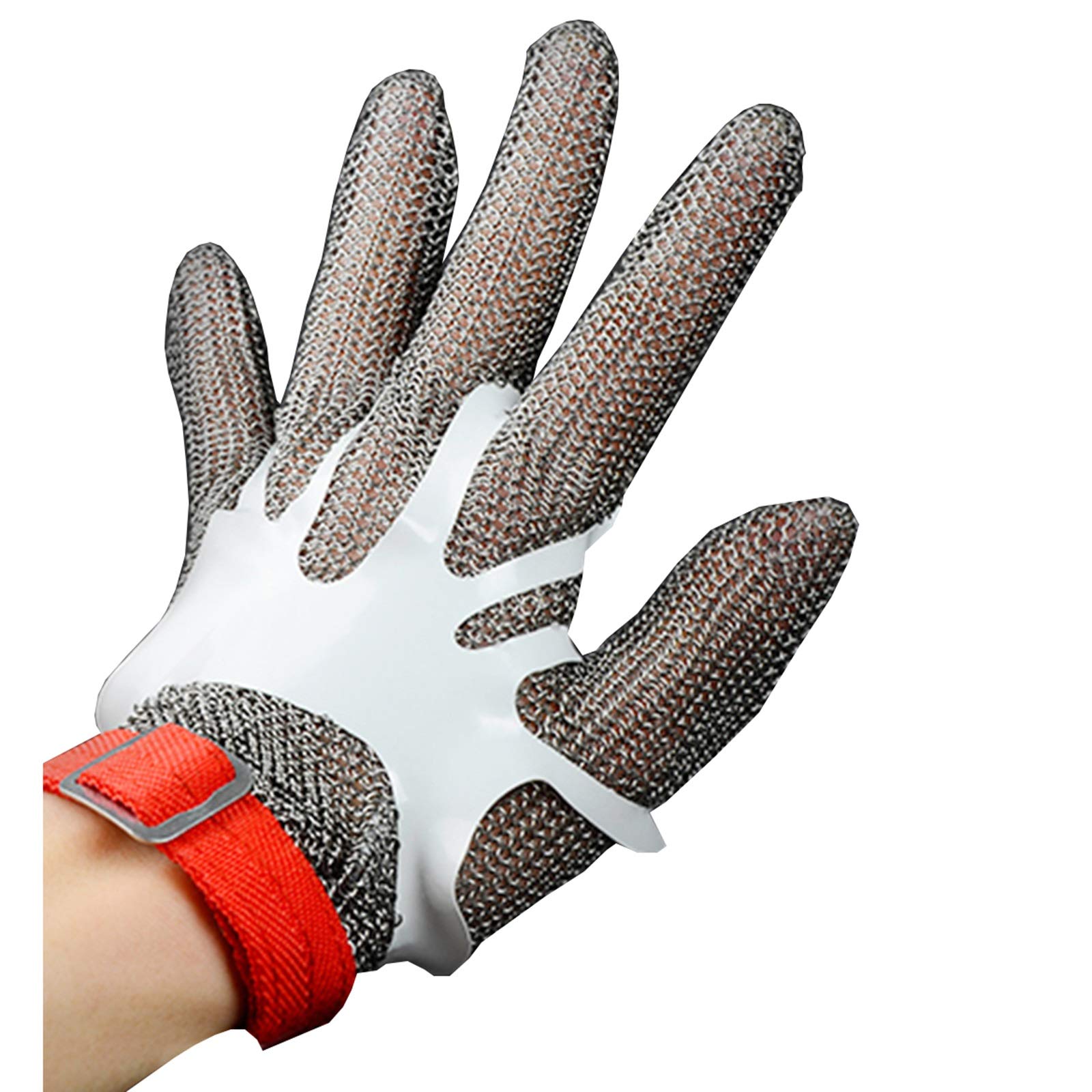 Guantes Anticortes, Guantes Resistentes a Cortes Prueba 304 Malla de Acero Anti Cortes caídas Jardinería Carnicería Vidrio Fábrica Trabajo