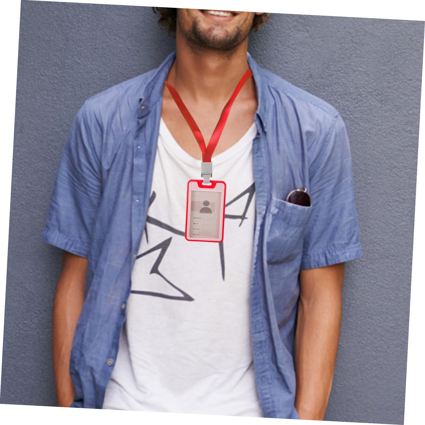 40stücke Id-kartenhalter Mit Lanyard Transparente Kartenhüllen Für Ausweise Mitarbeiter Und Studentenausweise Leicht Und Robust