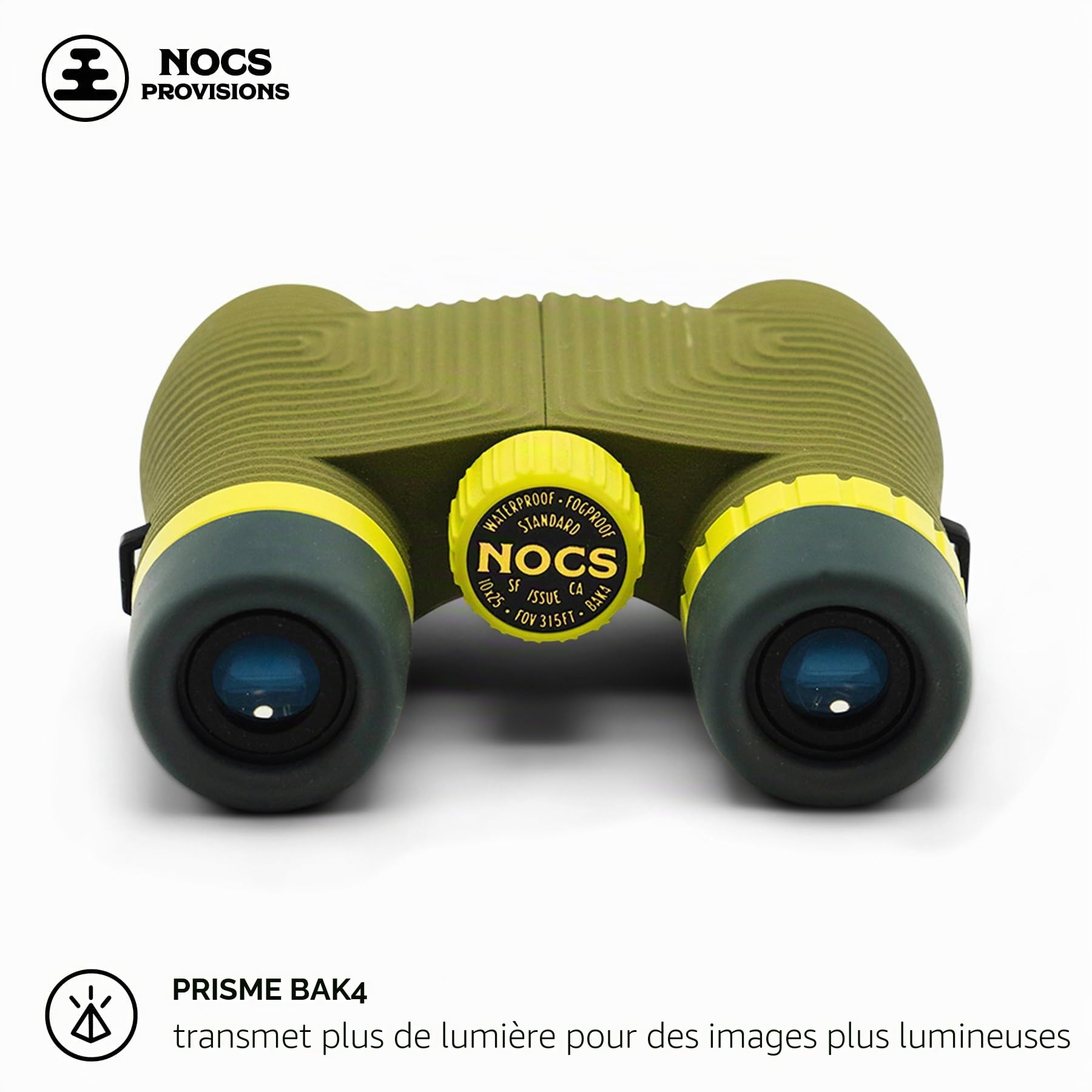 Nocs Provisions Standard Issue Jumelles étanches 10 x 25 | Légères, compactes, grossissement 10x, Large Vue, lentilles Multicouches pour l'observation des Oiseaux, la randonnée, Le Camping et Les
