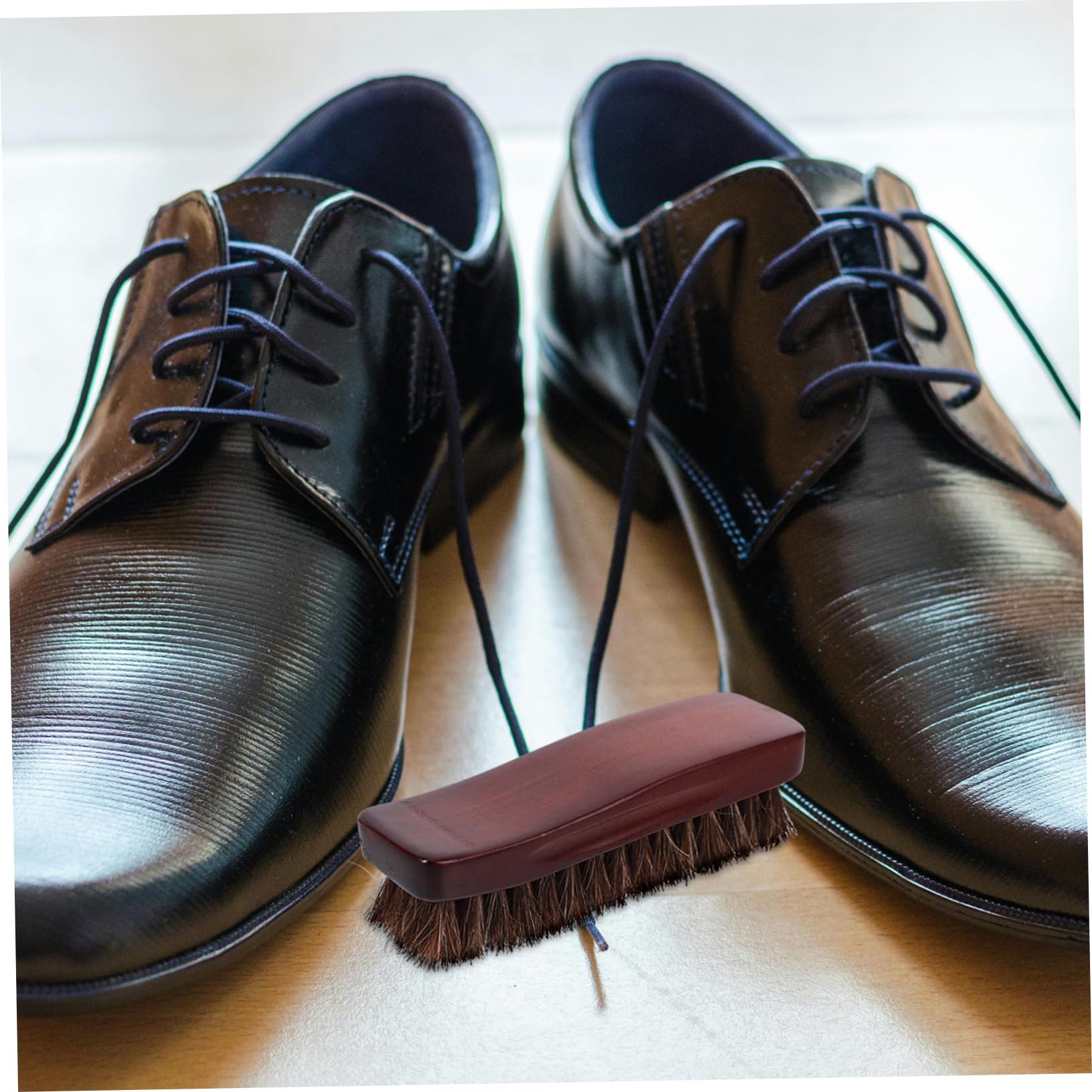 BESPORTBLE 5 Pezzi Spazzola Per Scarpe in Legno Spazzola Da Scarpe Stivali Setola Macchia Spazzola Per Lucidare Le Scarpe Sulle Scarpe Strofinare Piccolo Pulito Scarpa Pulita Marrone Di Legno
