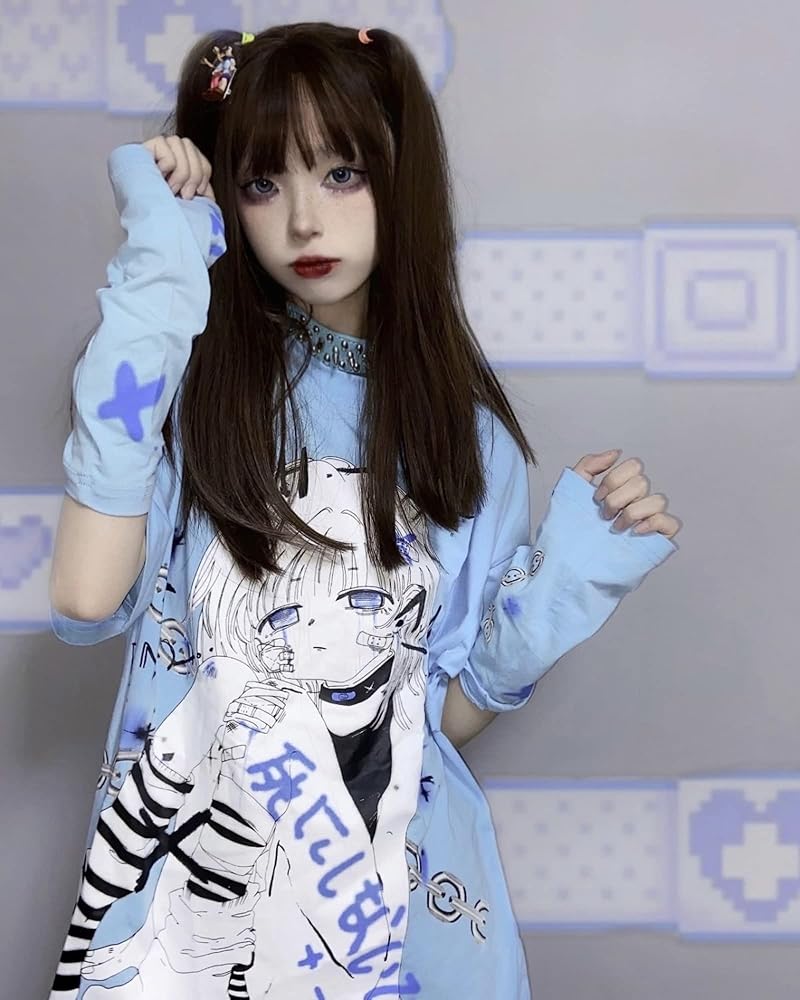 SaveHoney y2k anime emo eyes cap グランジ Kukeita Japanese Harajuku Y2k Girls Anime Cosplay Eye Mask