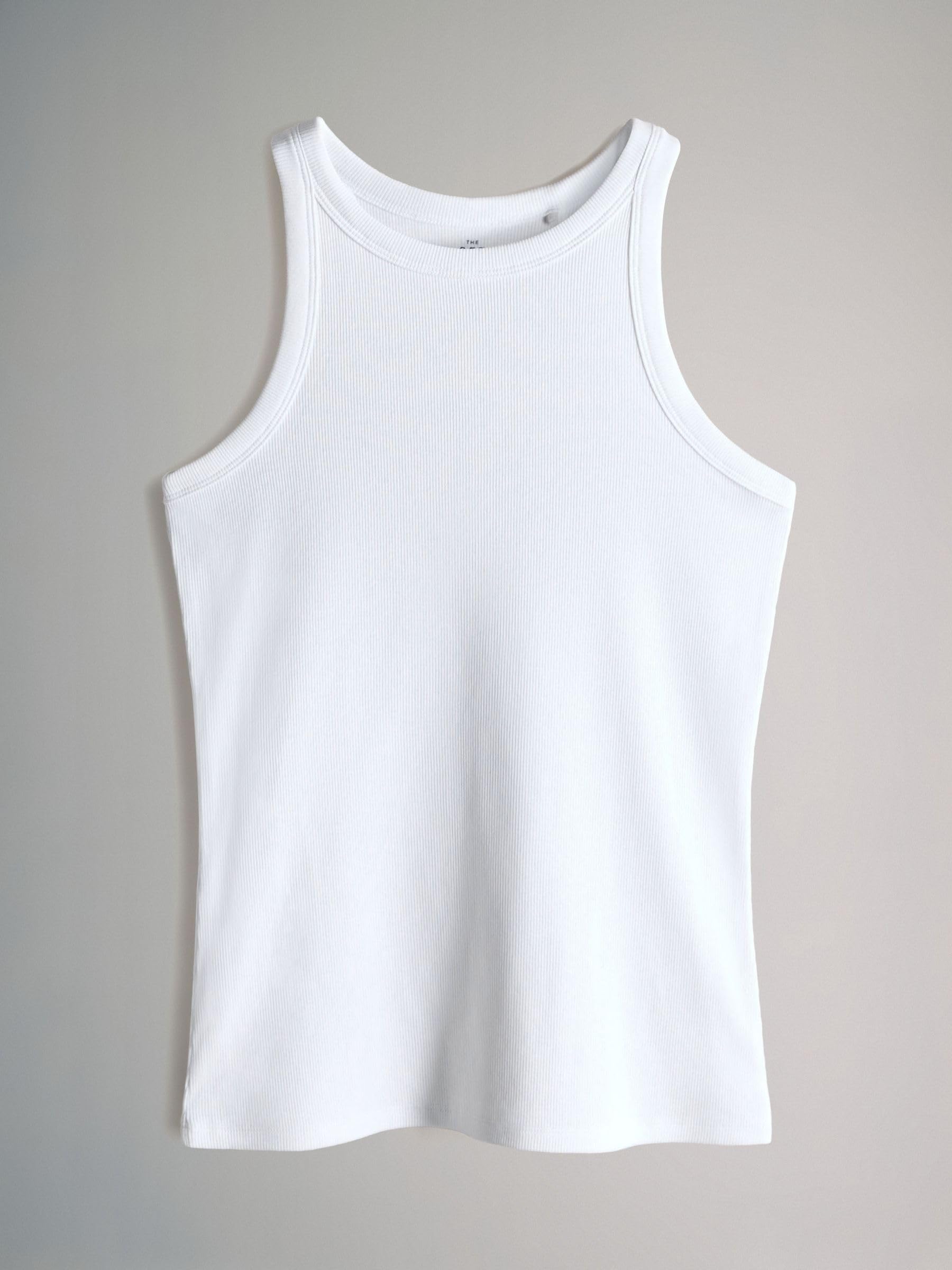 THE SET Mujeres Pack de 5 Camisetas sin Mangas con canalé y Espalda de Nadador