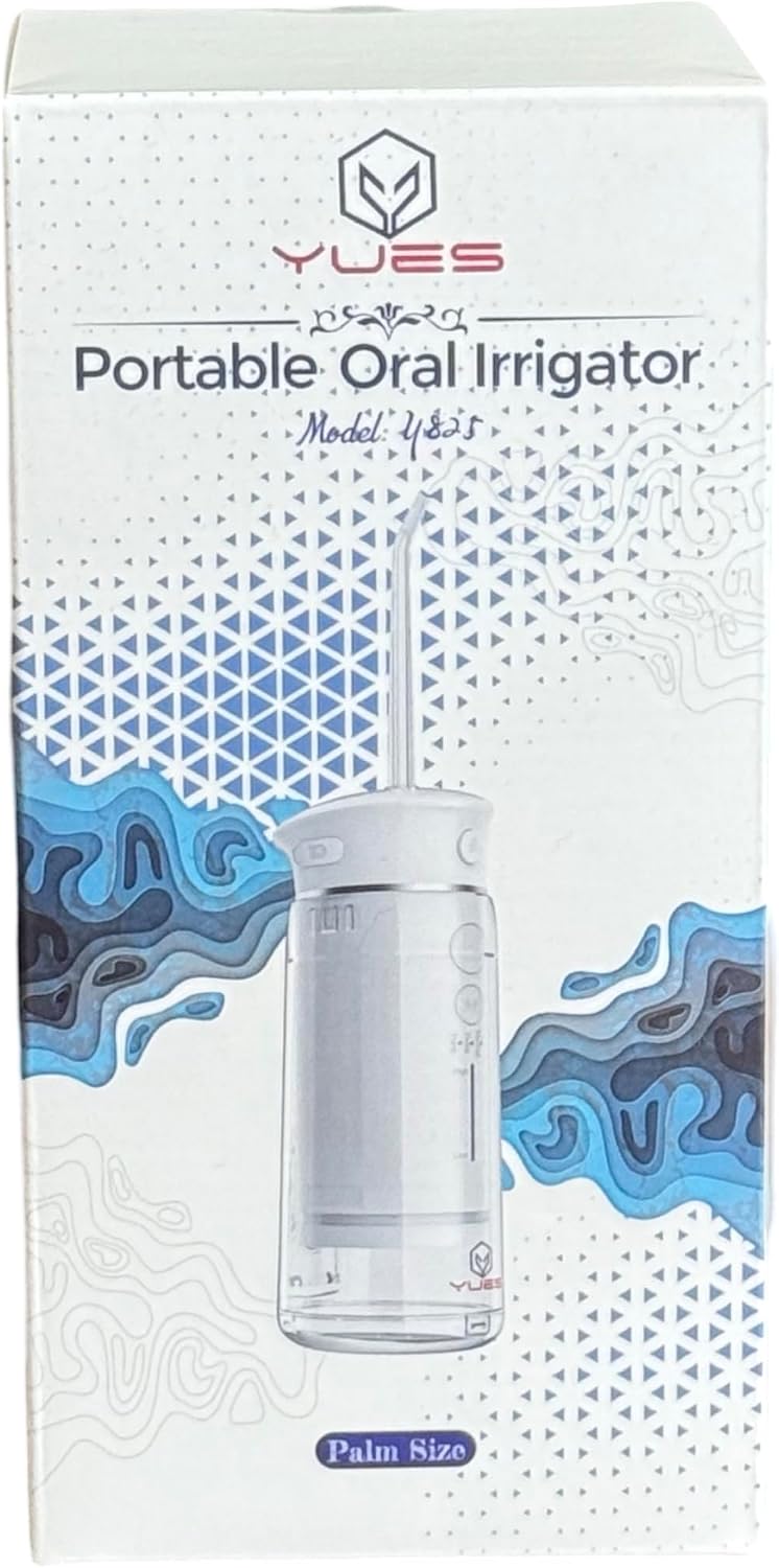 YUES Seyahat Tipi Mini Ağız Duşu | 3 Modlu Şarjlı Diş Temizleyici | 180 ml Su Kapasiteli, IPX7 Suya Dayanıklı, USB Şarjlı Seyahat Dostu Mini Ağız Duşu