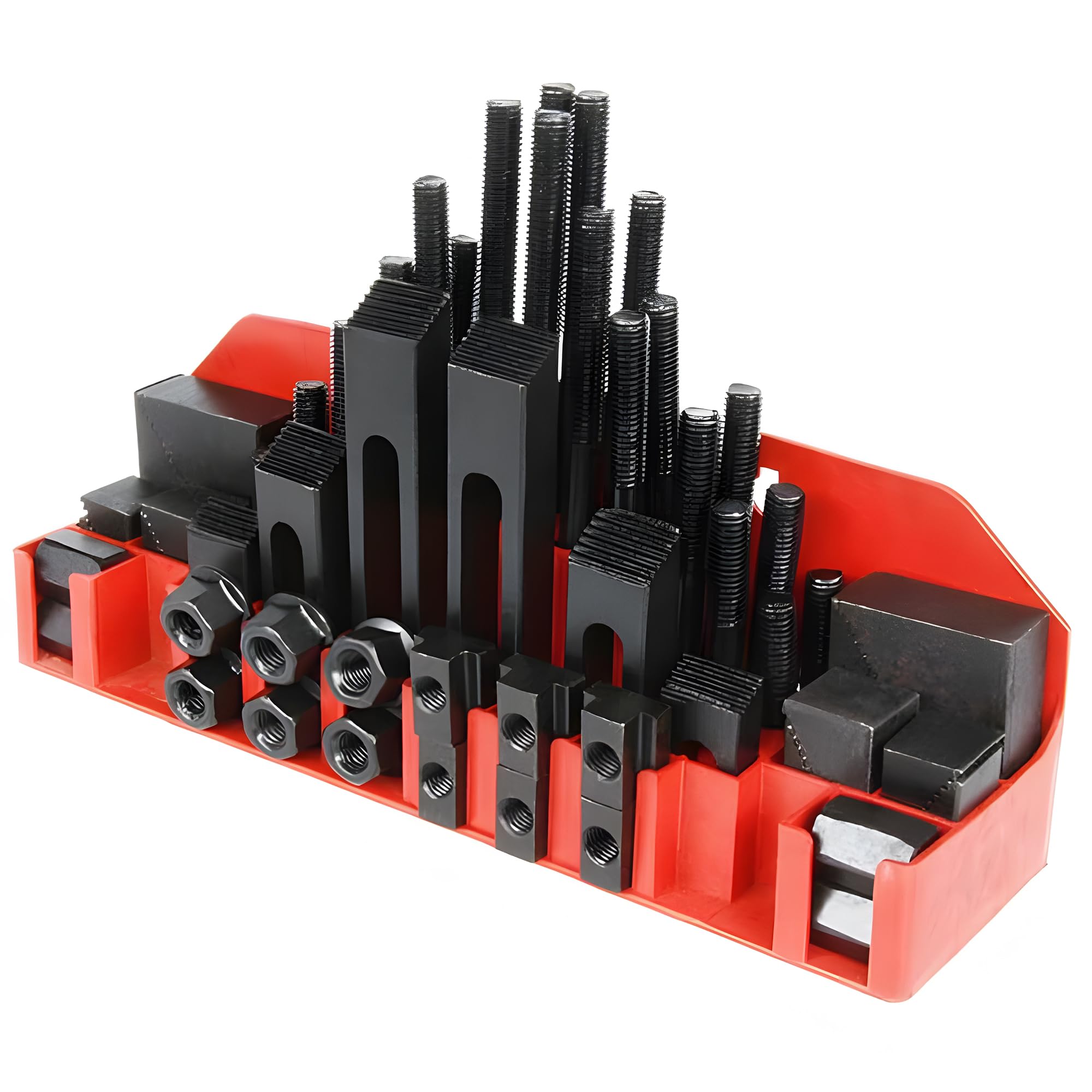 58 Pcs 1/2 inch T-Slot Hold Down Clamp Machining Vise Bolts Clamping Kit Mill Machinist Set Table Slots Accessories