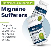 Vista 2 de Basic Vigor Migrastil Migraine Support Capsules. Feverfew, magnesio, taurina y vitamina B1 para migrañas. Suplemento natural. Fabricado