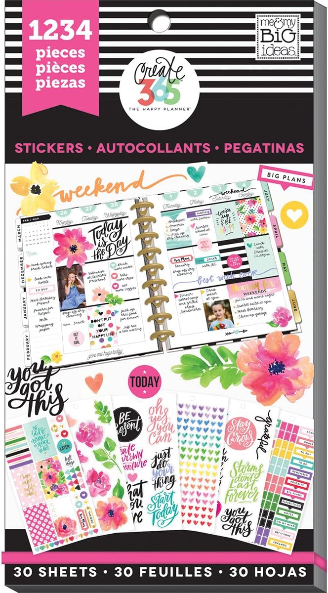 me & my BIG ideasPPSV-05 Create 365 Happy Planner Sticker Value Pack Today Is The Day - 1234 per Pack