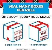 Vista 3 de Cinta de embalaje de Scotch resistente, 2 x 800, transparente, 3 unidades 3 Count